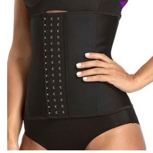 High-Compression Black Waist Trainer Corset - Sculpting Shapewear